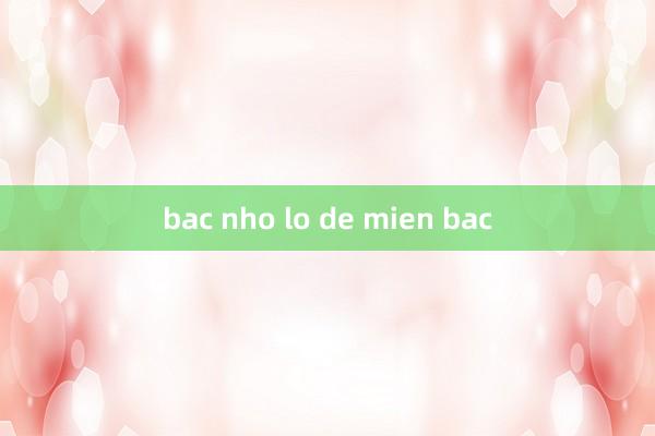 bac nho lo de mien bac