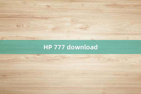 HP 777 download